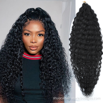 SC 30 Inch Bohemia Crochet Hair Extensions Goddess Synthetic Braiding hair Curly Colored Long Soft Synthetic Hair Extensions